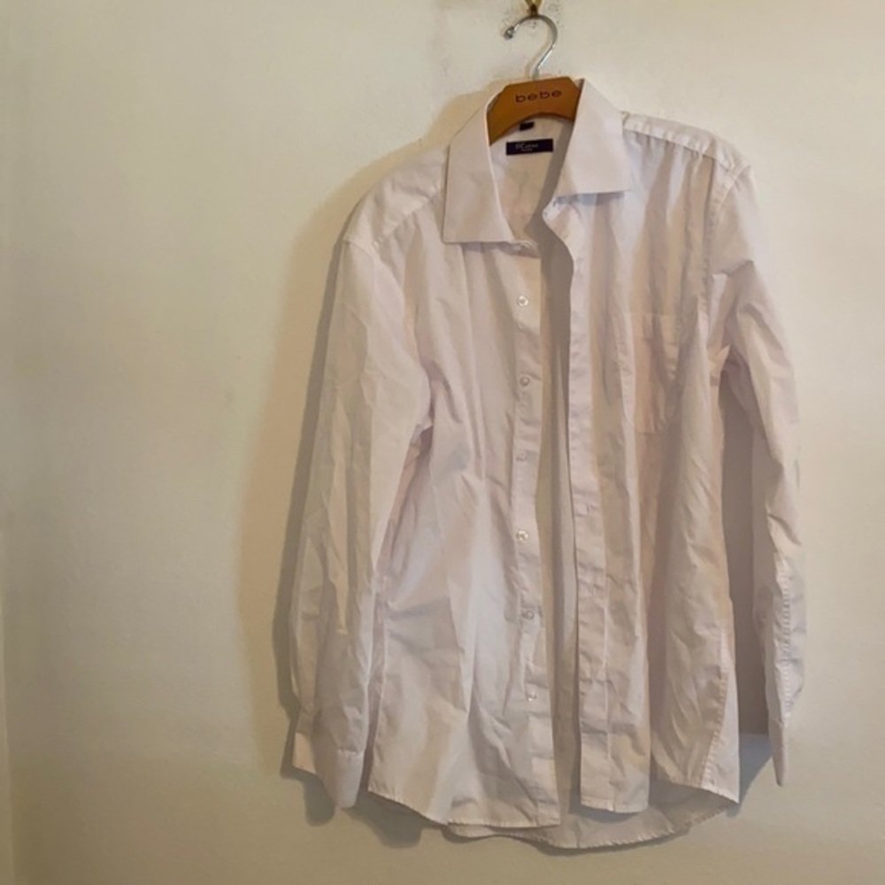 RETRO PARIS SOLID WHITE BUTTON DOWN SHIRT 17